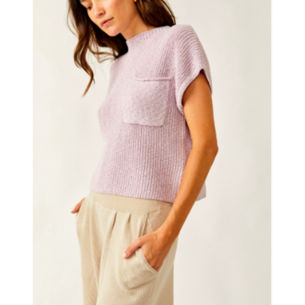 Freya free people beach medium Lavender Knit Women's Top